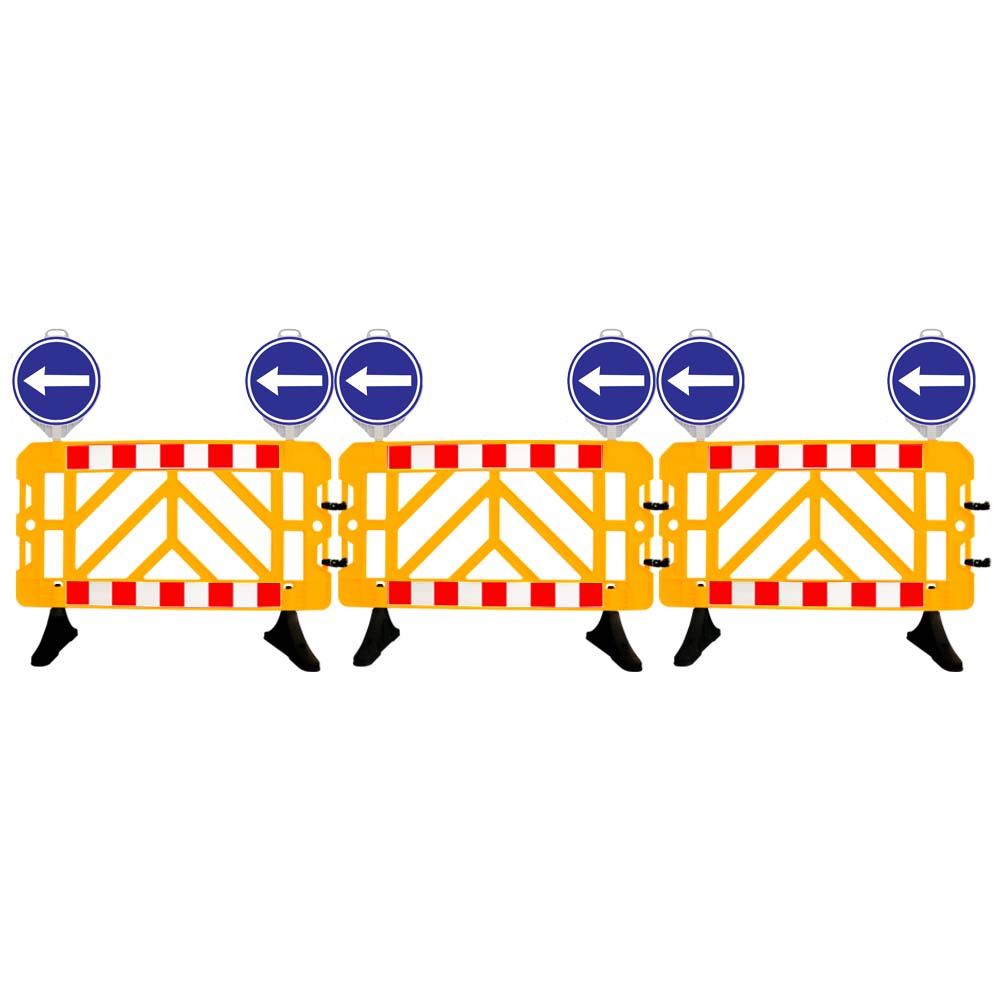 Safety Barrier With Sign Attachable