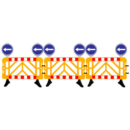 Safety Barrier With Sign Attachable