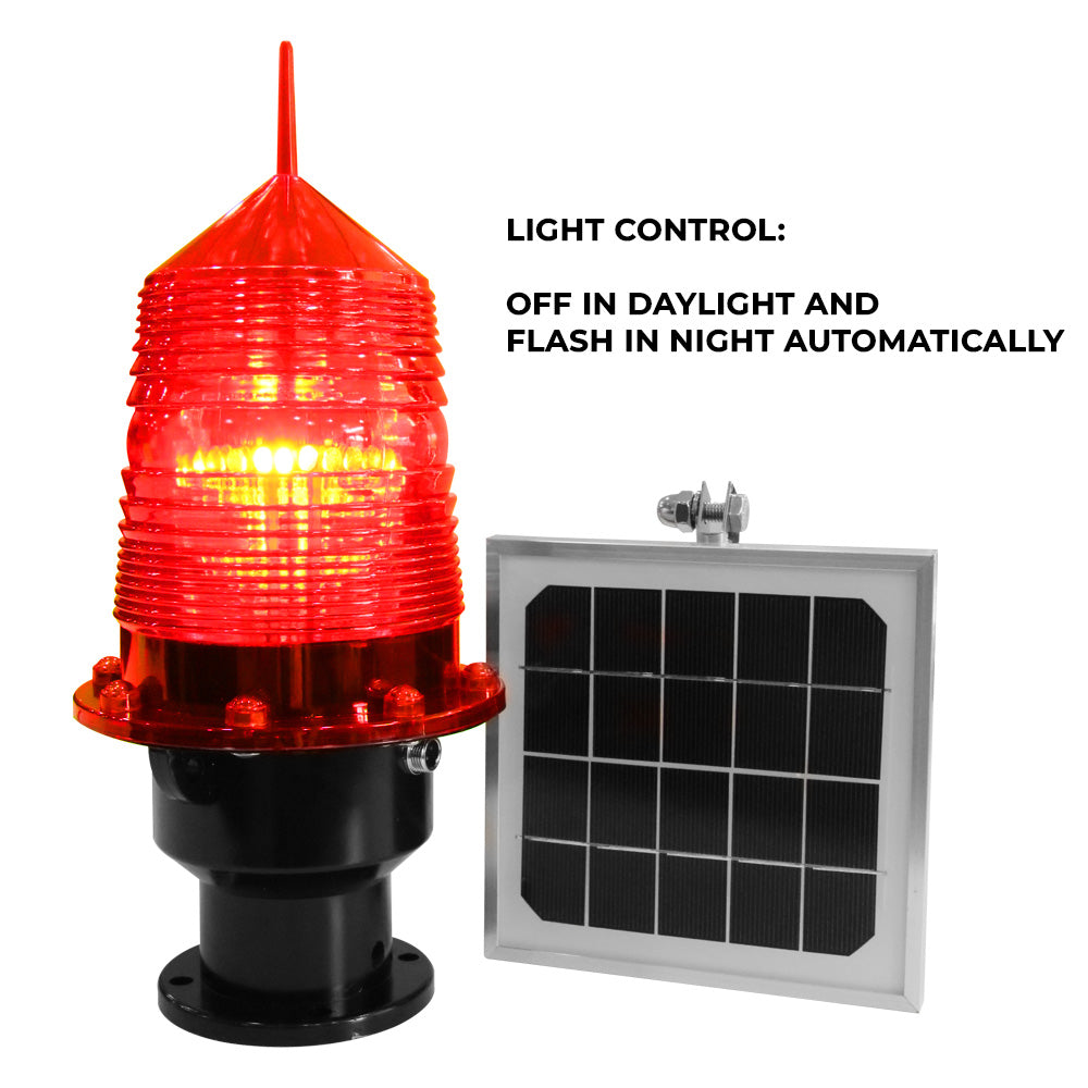 Solar Powered Warning Tower Light
