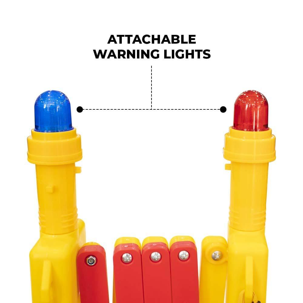 Traffic Management Barricade With Warning Light Attachable