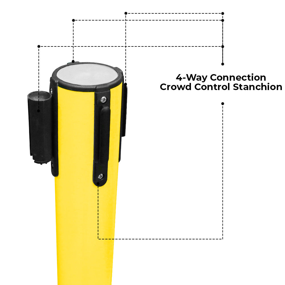 Yellow Crowd Control Safety Barrier