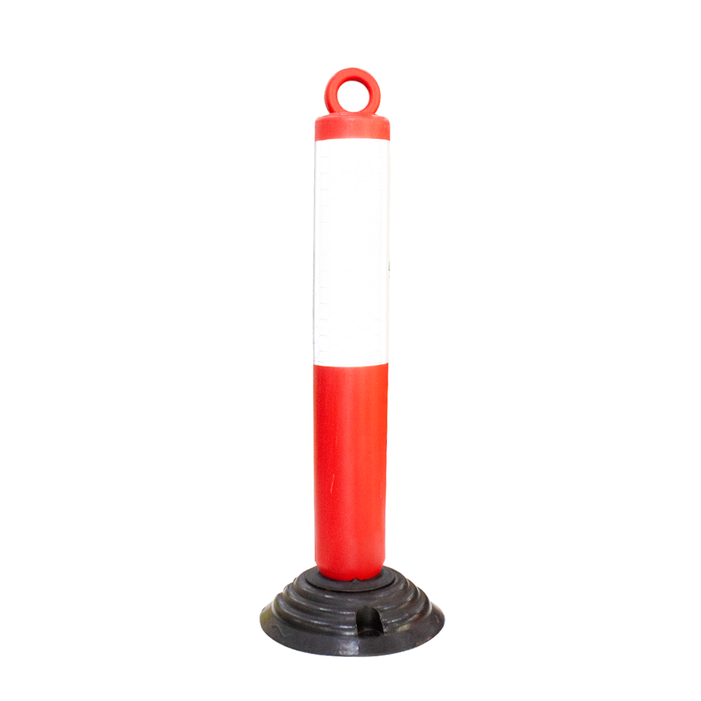 Traffic Safety Plastic Delineator Post Red 80CM Flexible Warning Post