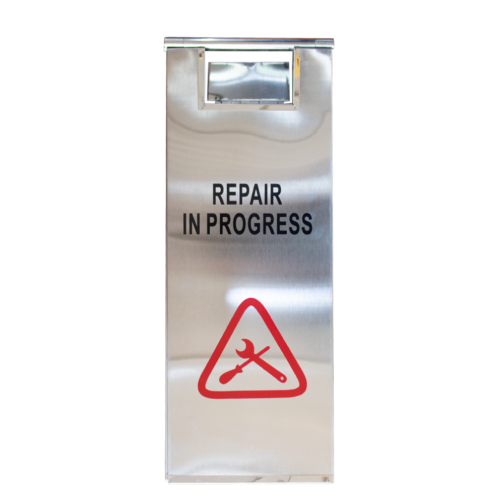 Stainless Steel Repair in Progress Warning Sign Board for Safety - Biri Group 