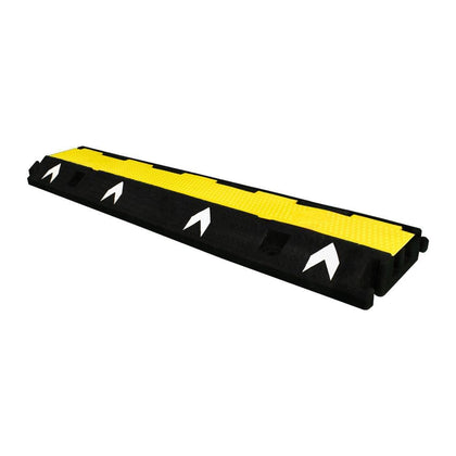 2 Channel PVC Reflective Cable Protector Ramp with Flip Open Lid