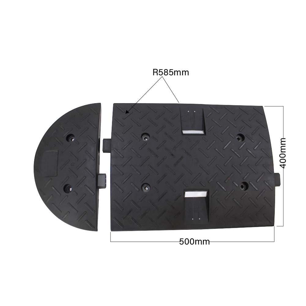 PVC Reflective Speed Ramp Black | Modular Road Deceleration Hump – Biri ...
