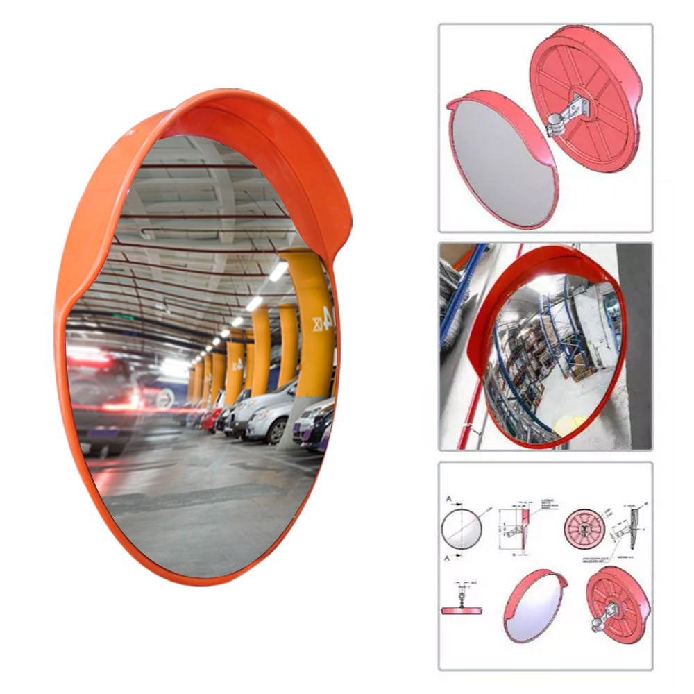 80CM Convex Safety Mirror Round for Driveway, Parking Lots - Biri Group 