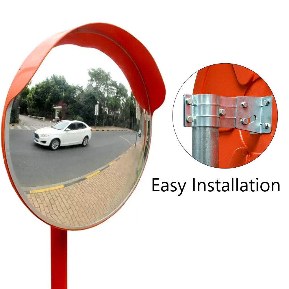 Safety Convex Mirror for Indoor and Outdoor with Pole Mountable Bracket - Biri Group 