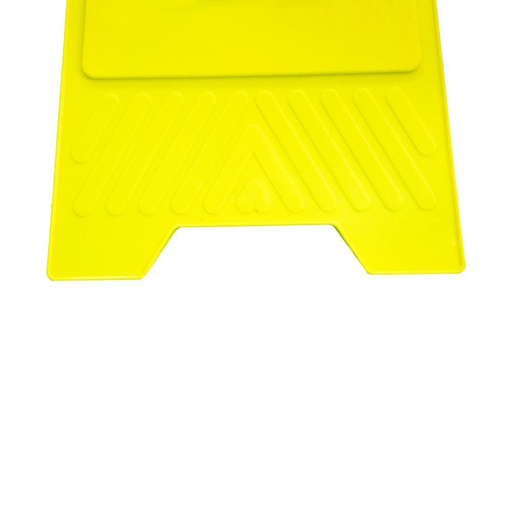 Yellow Two Side Printable Floor Sign - Foldable, Type A Freestanding