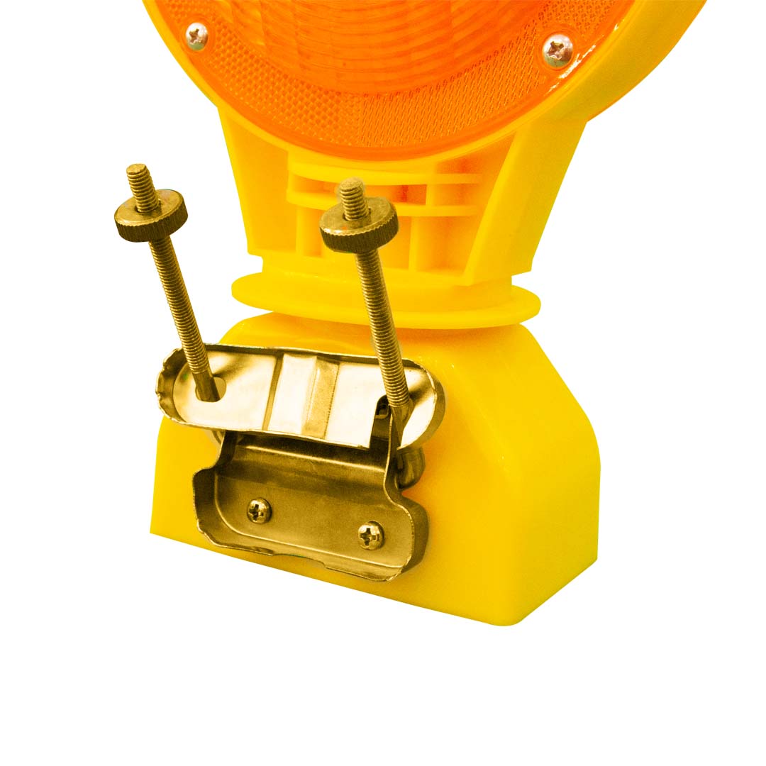 Bi- Directional Warning Solar LED Flasher Light - Orange - Biri Group 