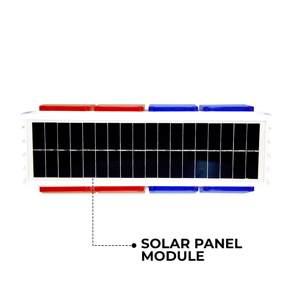 Red & Blue Solar Led Strobe Light Solar Powered - Biri Group 