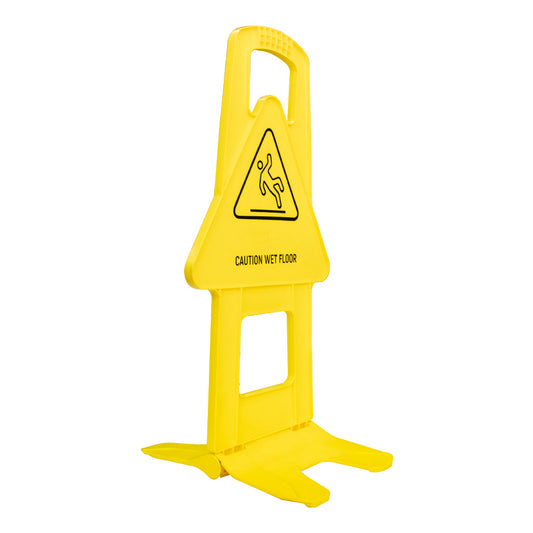 Freestanding Caution Wet Floor Sign - Yellow